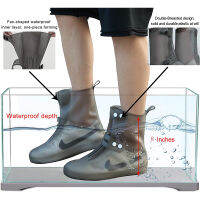 รองเท้าฝนกันน้ำครอบคลุม,Overshoes พับเก็บได้นำมาใช้ใหม่,ข้อเท้าฝนทนรองเท้าด้านบนสูงไม่ลื่นป้องกันล้างทำความสะอาดได้