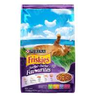 Friskies Surfin Turfin  ฟริสกี้ส์ ปลาทูน่า และซาร์ดีนฟริสกี้ อาหารแมว รสปลาทูน่าและซาร์ดีน สำหรับแมวอายุ 1+ ปีขึ้นไป  3kg