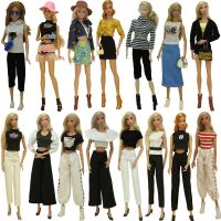 NK Mix 1 Set Fashion Dress Casual Coat Modern Skirt Bags Party Clothes For Barbie Doll Girls 1/6 Doll Accessories Toys JJ