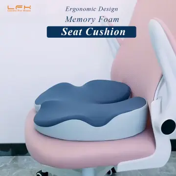 Car Seat Cushion Pad Striped Office Chair Butt Pillow Memory Foam