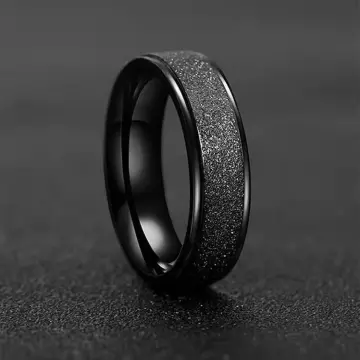 Matte black titanium on sale ring