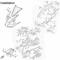 Motorcycle Accessories 200X Fairing Body Bolts Kit Screws Clip For Kawasaki Versys 650 All Year