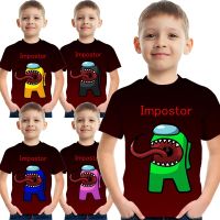 among us Tshirt Kids Tees Boys Short Sleeve Cartoon Round Neck Baby Short Sleeve Fashion Casual Summer Clothes