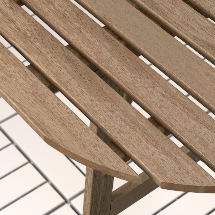 โต๊ะสนามแบบยึดผนัง-เก้าอี้พับ-ย้อมสีน้ำตาลอ่อน-เทา-ไม้อะคาเซีย-66x6x72-cm