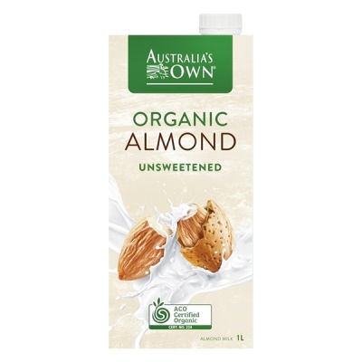 Australias Own Organic Almond Milk 1lt ออสเตรเลียนส์ โอน นมอัลมอนด์ออแกนิค ขนาด 1 ลิตร (0720)