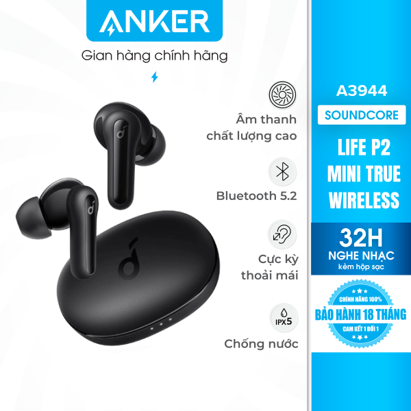 Tai nghe không dây SoundCore (by Anker) Life P2 Mini True Wireless (TWS)