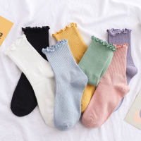 ไม้หูถุงเท้าหญิงถุงเท้าสีขาวฤดูใบไม้ผลิและฤดูร้อน INS ลูกไม้ญี่ปุ่น JK กองถุงเท้าลูกไม้น่ารักถุงน่อง Lzd2144