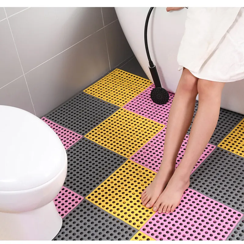 Bathroom Non-slip Mats Splicing Floor Mat for Shower Mat Decor Combination  Carpet Adjustable