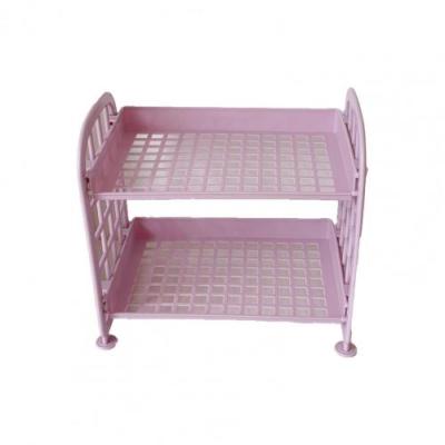 55 Dropshipping!! Organizer Double-layered Detachable Plastic Desktop Storage Rack for Bathroom