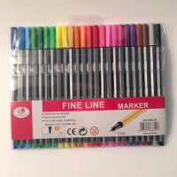 Breeze ปากกา Fineliner 24สี0.4มม.,ภาพวาดศิลปะปากกามาร์กเกอร์สำหรับเด็กกราฟฟิตี้ตะขออุปกรณ์การเรียนปากกาไฟเบอร์