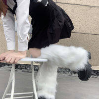 Leg Covers Faux Warmers Women Furry Boot Color Winter Solid