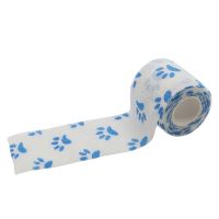 【CW】 Self Adhesive Wrap Bandage Tape Pet Flexible Cartoon Printed First Aid 5cmx4.5m