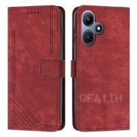 เคสพร้อมเพื่อส่ง Realme C53 C51 NFC RealmeC55 2023เส้นเคสพลิก PU ผิวความรู้สึกกระเป๋าสตางค์หนังกระเป๋าเก็บบัตรขาตั้งกันกระแทกฝาครอบหลังโทรศัพท์ RealmeC53 C55