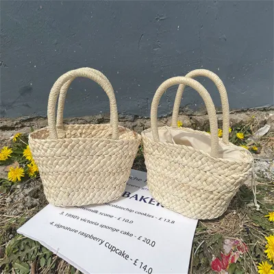 Summer Women Bag Fashion Accessory Retro Beach Bag Straw Bag Shopping Purse Small Basket