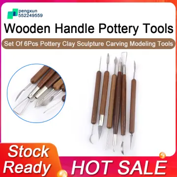 Pottery Clay Sculpting Tools, 22Pcs Wooden Handle Pottery Carving