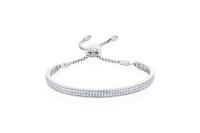 Maison de Jewels - Signature Double Pave Circle Slider Chain Bracelet กำไลเงิน โรสโกลด์ ทอง แกะสลัก กำไลเพชร