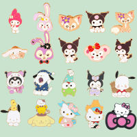 เข็มกลัดการ์ตูน Sanrio Enamel น่ารักเข็มกลัดจิ้งจอกกระต่าย Kuromi Mymelody เข็มกลัด HelloKitty Lapel Lencana Pin เครื่องเพชรเครื่องประดับของขวัญ