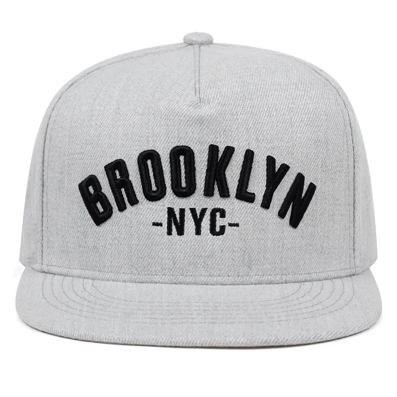 BROOKLYN Letter Embroidered Snapback Cap Men Fashion Cotton Hat Adjusted  Outdoor Sport Hip Hop Baseball Caps 