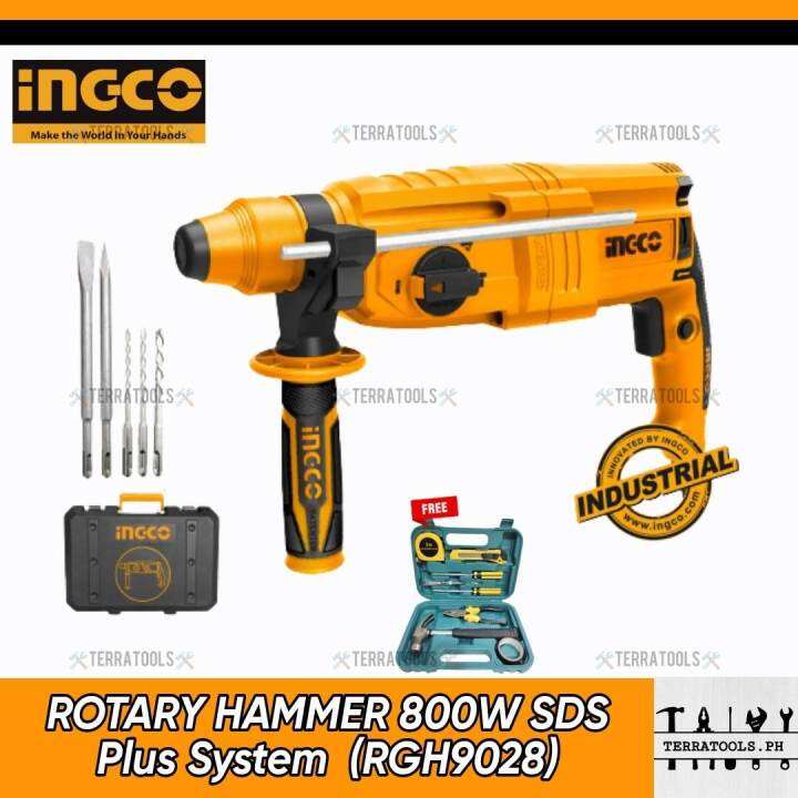 INGCO ROTARY HAMMER 800W RGH9028 FREE TOOL SET Lazada PH