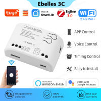 Tuya สมาร์ท Wifi สวิทช์1CH รีเลย์ Zigbee สวิทช์โมดูลพร้อมสัญญาณ RF433เปิดประตูโรงรถสมาร์ทชีวิต APP เสียงสำหรับ Alexa