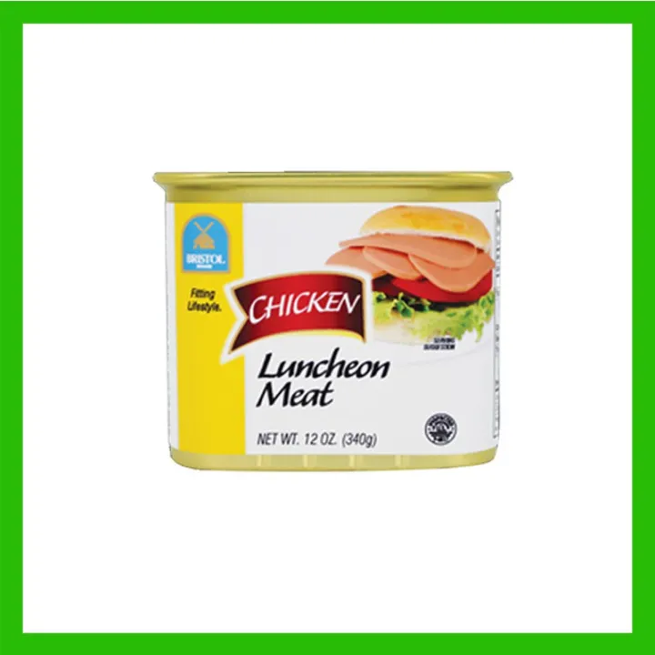 BRISTOL LUNCHEON MEAT 340 GRAMS ( CHICKEN, BACON GRILL ) Lazada PH
