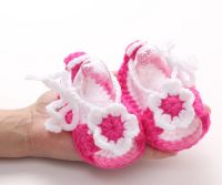 【hot】！ Newborn Baby Shoes Knitted Cotton Cribs Toddler Soft Sole Anti-Slip Prewalker 0-6M