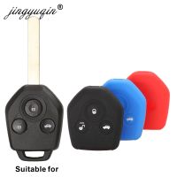 ❍✎ jingyuqin Silicone Key Cover Fob for Subaru Forester Impreza Legacy Outback XV Smart 3 Button Car Key Case Protect Holder