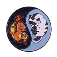 【CW】 Appa x Catbus Pin Fly through the Sky Cute Characters Combine Badges Great Accessory for Avatar Last Airbender and Ghibli Fans!