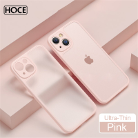 HOCE เคสกันกระแทกหลากสีใสสำหรับ iPhone 11 12 13 Pro Max Mini XR XS เคสซิลิโคนนิ่มผิวด้านหรูหราบางเฉียบ