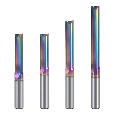 【DT】hot！ 10Pcs Flutes coating Straight Slot Milling Cutter Dimension Cutting Tools Router Bit Wood Working End Mill