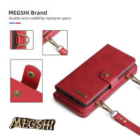 MEGSHI-020 Detachable wallet backpack Strong adsorption Leather Phone Case for 6 6S 7 8 Plus X XS XR XSMax 11 12 Pro Max