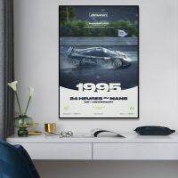 F1 GTR 24H Le Mans 100th ครบรอบ1995โปสเตอร์ภาพวาดผ้าใบกีฬาพิมพ์ภาพผนังศิลปะสำหรับห้องนั่งเล่นตกแต่งบ้าน New