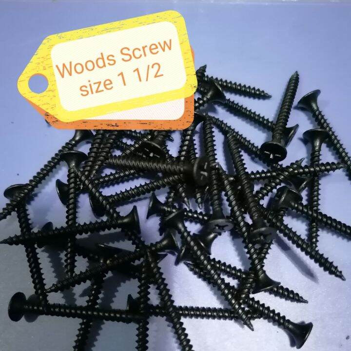 Wood Screw size 1 1/2 Sold per 50pcs. Lazada PH