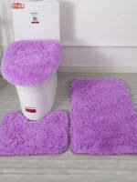 3Pcsset Bath Mat Set Soft Fluff Shower Car Non-slip Floor Mat for Bathroom Toilet Rugs Toilet Lid Cover Bathroom Products