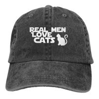 Couple Version Real Men Love Cats Adjustable Caps Presents