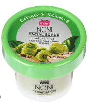 NONI FACIAL SCRUB : BANNA Facial Scrub Callagen &amp; Vitamin E 100 ml. บ้านนา สครับหน้า ลูกยอ ของเเท้ 100% พร้อมจัดส่ง