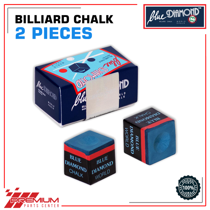 Blue Diamond Billiard Chalk with Certilogo Protection 2 Pieces TISA NG