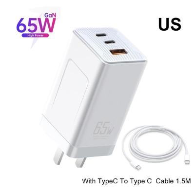65W GaN Charger Quick Charge 4.0 3.0 USB Type C QC PD USB Charger Travel Fast Charger For iPhone Xiaomi Mi Huawei Laptops Tablet