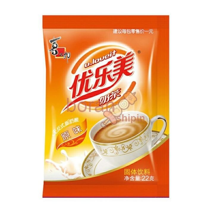 ถุงชานมโยรามิมีให้เลือกหลากหลายรสชาติ-u-loveit-instant-milk-tea-22g