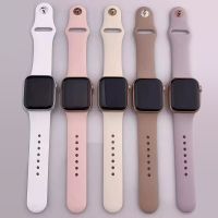 Tali silikon untuk jam tangan cerdas Apple tali silikon untuk jam tangan cerdas Apple ukuran 44mm 40mm 45mm 41mm Ultra 49mm 42mm 44mm gelang correa iwatch Seri 7 8 se 3 4 5 6