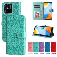 เคสโทรศัพท์กันกระแทกสำหรับ Xiaomi Redmi 12 12C 11A Redmi 10C 10A 10 /Redmi A2 A1 Plus Redmi 9T 9C 9A Totem กลีบดอกไม้แม่เหล็กกระเป๋าสตางค์หนัง2ช่องเสียบบัตรปลอกเคสแบบพับปิดได้