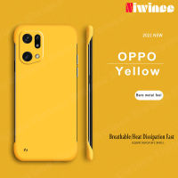 NIWINEE เคสฝาหลังแข็งบางพิเศษ,เคสไม่มีขอบสี X5 Pro 5G สำหรับ OPPO Find