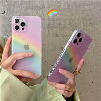 Colorful Rainbow Transparent Phone Case For iPhone 13 12 11 Pro Max 12 Mini X XS XR 7 8 Plus SE2 Soft Silicone Shockproof Cover