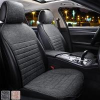 【hot】●❧☁  Flax Car Cover With Backrest Hat Front Cushion Protector Automotive Interior for Truck Suv MPV