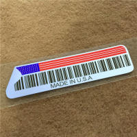 2Pcs National Flag Barcode Made In USA Britain รถสติ๊กเกอร์สะท้อนแสงจักรยานกันน้ำ