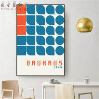 Bauhaus โปสเตอร์แสดงนิทรรศการเรขาคณิตสมัยใหม่นอร์ดิกเฮาส์ศิลปะบนผนังโปสเตอร์ผ้าใบพิมพ์ผ้าใบวาดภาพ714-B1