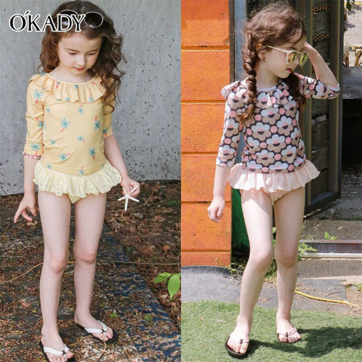 okady-south-koreas-long-sleeved-sunscreen-childrens-swimsuit-split-cute-princess-flower-swimsuit-small-girl-baby-swimsuit