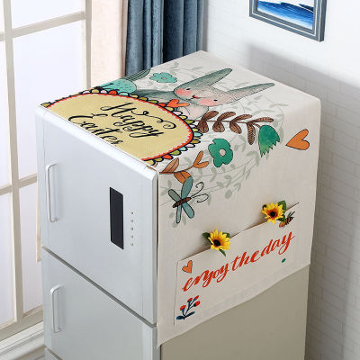 สไตล์ยุโรปเครื่องซักผ้าถุงเก็บตู้เย็นฝุ่นปกประตูคู่เครื่องซักผ้าถุงเก็บขนาดใหญ่