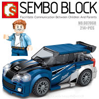 บล็อกตัวต่อรถแข่ง รถสปอร์ต พร้อมมินิฟิกเกอร์ 1 ตัว SEMBO BLOCK 607068 จำนวน 214 ชิ้น