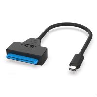 【support】 SATA เป็น USB Type C ตัวแปลงสายเคเบิลอะแดปเตอร์สำหรับแล็ปท็อป2.5 "SSD HDD ฮาร์ดไดรฟ์25ซม.